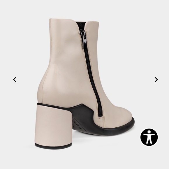 !NWT! Ecco sculpted Lx55 women ankle boots milk white size 6-6.5 EU37 - Picture 3 of 8